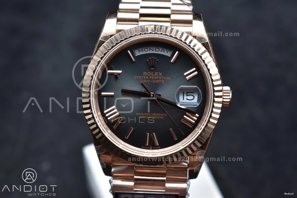 AllSeason on DayDate RG QF Edition Steel 40 V4 Slate 904L Dial Ombre 711 A2836 Best President Weight) (Gain Bracelet 0716